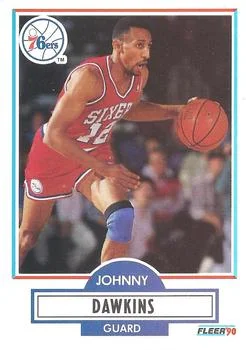 1990-91 Fleer Johnny Dawkins #141 card image