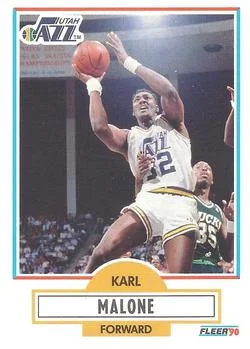 1990-91 Fleer Karl Malone #188 card image