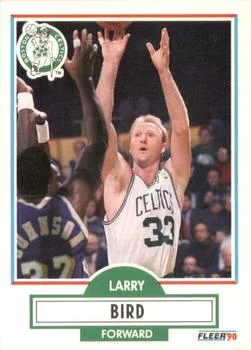 1990-91 Fleer Larry Bird #8 card image