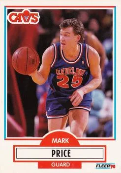1990-91 Fleer Mark Price UERUER: Rear of card incorrectly states was drafted by Cleveland #36 card image