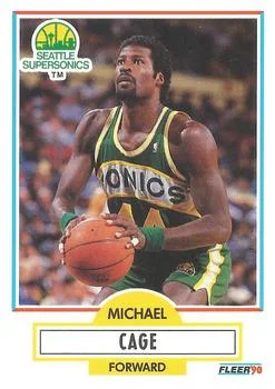 1990-91 Fleer Michael Cage UER #176 card image