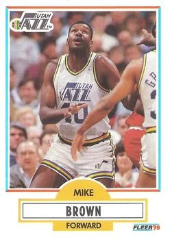 1990-91 Fleer Mike Brown #183 card image