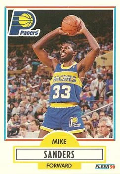1990-91 Fleer Mike Sanders #80 card image