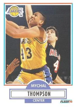 1990-91 Fleer Mychal Thompson UER #95 card image
