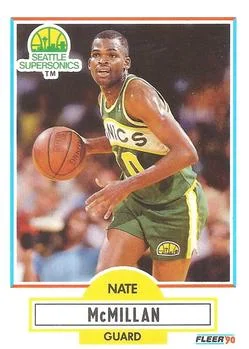 1990-91 Fleer Nate McMillan #181 card image