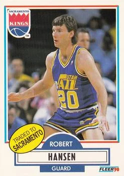 1990-91 Fleer Robert Hansen TR #186 card image