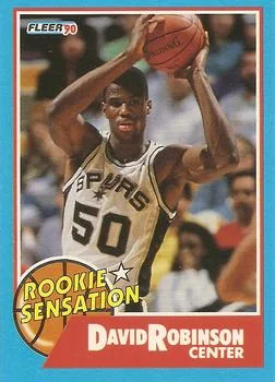 1990-91 Fleer David Robinson [Rookie Sensations] Rookie Sensations #1 card image