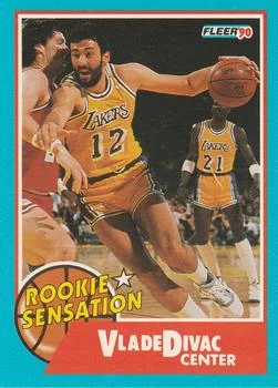 1990-91 Fleer Vlade Divac [Rookie Sensations] Rookie Sensations #9 card image