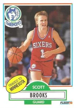 1990-91 Fleer Scott Brooks TR #140 card image