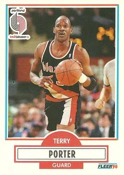 1990-91 Fleer Terry Porter #158 card image