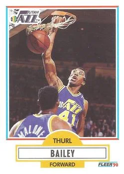 1990-91 Fleer Thurl Bailey #182 card image