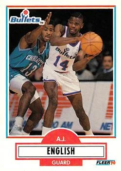 1990-91 Fleer Update A.J. English #U-98 card image