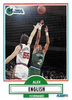 1990-91 Fleer Update Alex English #U-19 card image