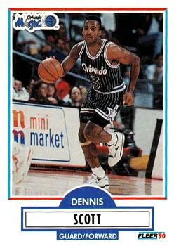1990-91 Fleer Update Dennis Scott #U-68 card image