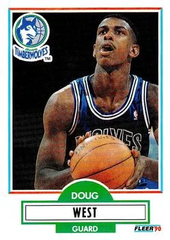 1990-91 Fleer Update Doug West #U-58 card image