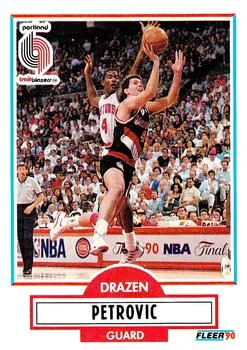 1990-91 Fleer Update Drazen Petrovic #U-81 card image