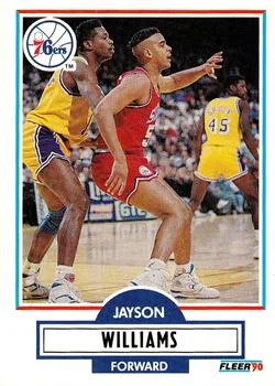 1990-91 Fleer Update Jayson Williams #U-73 card image