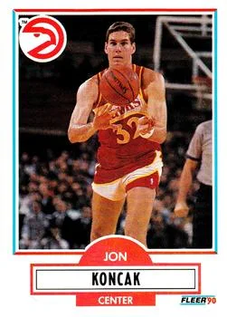 1990-91 Fleer Update Jon Koncak #U-1 card image