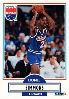 1990-91 Fleer Update Lionel Simmons #U-87 card image