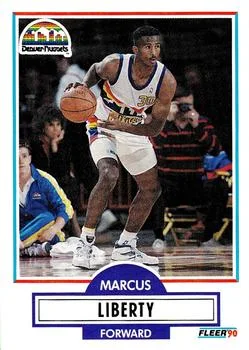 1990-91 Fleer Update Marcus Liberty #U-26 card image