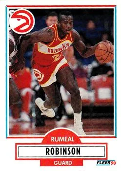 1990-91 Fleer Update Rumeal Robinson #U-4 card image