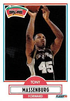 1990-91 Fleer Update Tony Massenburg #U-89 card image