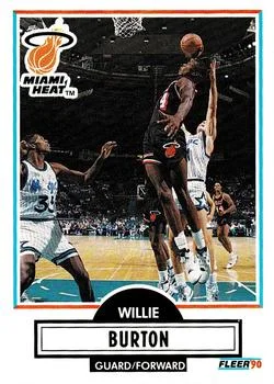 1990-91 Fleer Update Willie Burton #U-47 card image