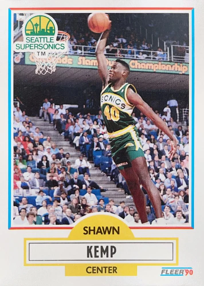 1990-91 Fleer VAR: Photo cropped so ball in hand meets top border #RC , VAR card image