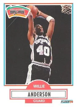 1990-91 Fleer Willie Anderson #168 card image