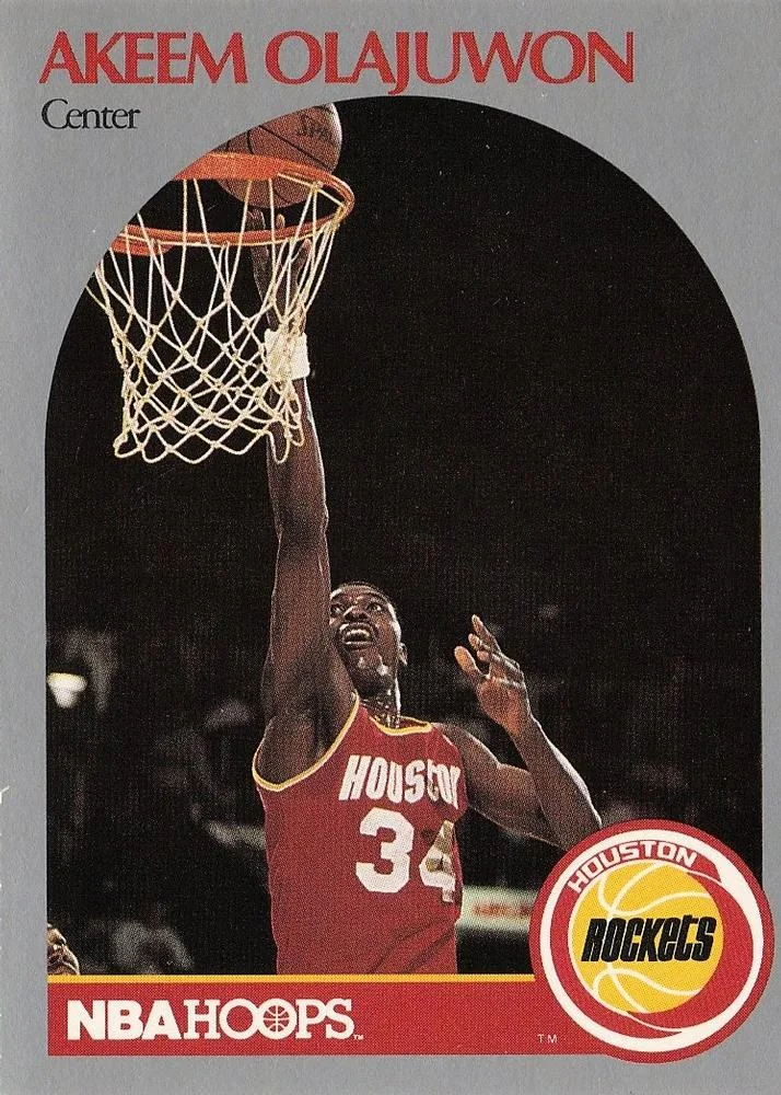 1990-91 Hoops Akeem Olajuwon #127 card image