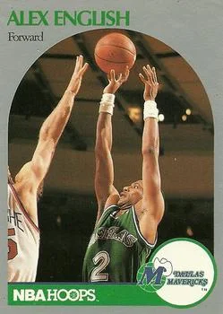 1990-91 Hoops Alex English #407 card image