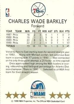 1990-91 Hoops Charles Barkley [All-Star Program Perforated] All-Star Program Perforated #NNO card back image