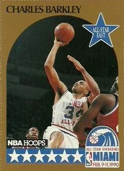 1990-91 Hoops Charles Barkley [All-Star Program Perforated] All-Star Program Perforated #NNO card image