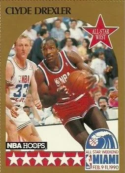 1990-91 Hoops Clyde Drexler [All-Star Program Perforated] All-Star Program Perforated #NNO card image