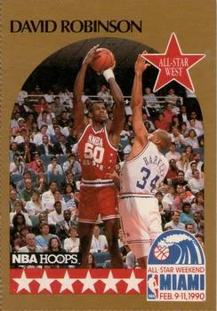 1990-91 Hoops David Robinson [All-Star Program Perforated] All-Star Program Perforated #NNO card image