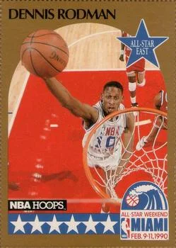 1990-91 Hoops Dennis Rodman [All-Star Program Perforated] All-Star Program Perforated #NNO card image