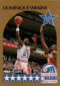 1990-91 Hoops Dominique Wilkins [All-Star Program Perforated] All-Star Program Perforated #NNO card image