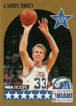 1990-91 Hoops Larry Bird [All-Star Program Perforated] All-Star Program Perforated #NNO card image