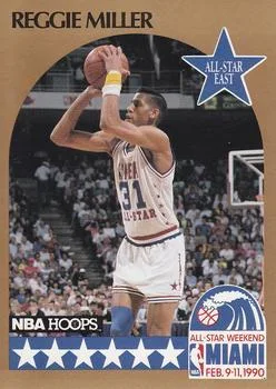 1990-91 Hoops Reggie Miller [All-Star Program Perforated] All-Star Program Perforated #NNO card image