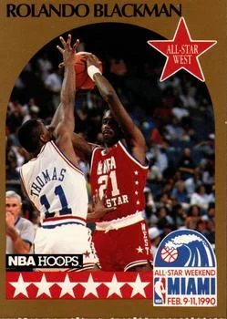 1990-91 Hoops Rolando Blackman [All-Star Program Perforated] All-Star Program Perforated #NNO card image