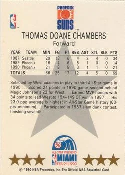 1990-91 Hoops Tom Chambers [All-Star Program Perforated] All-Star Program Perforated #NNO card back image
