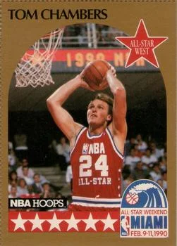 1990-91 Hoops Tom Chambers [All-Star Program Perforated] All-Star Program Perforated #NNO card image