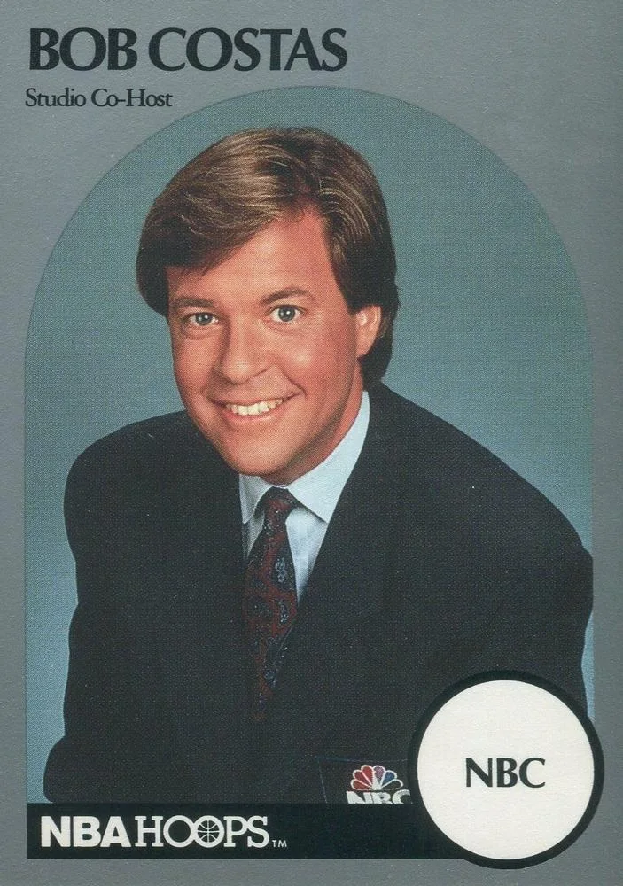 1990-91 Hoops Bob Costas Studio Co-Host [Announcers] Announcers #NNO card image