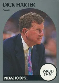 1990-91 Hoops Dick Harter Analyst [Announcers] Announcers #NNO card image
