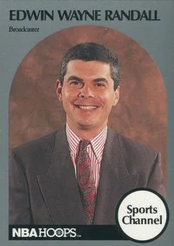 1990-91 Hoops Edwin Wayne Randall Broadcaster [Announcers] Announcers #NNO card image