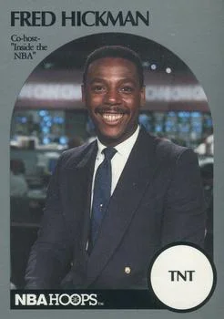 1990-91 Hoops Fred Hickman Co-host [Announcers] Announcers #NNO card image