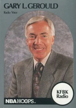 1990-91 Hoops Gary L. Gerould Radio Voice [Announcers] Announcers #NNO card image