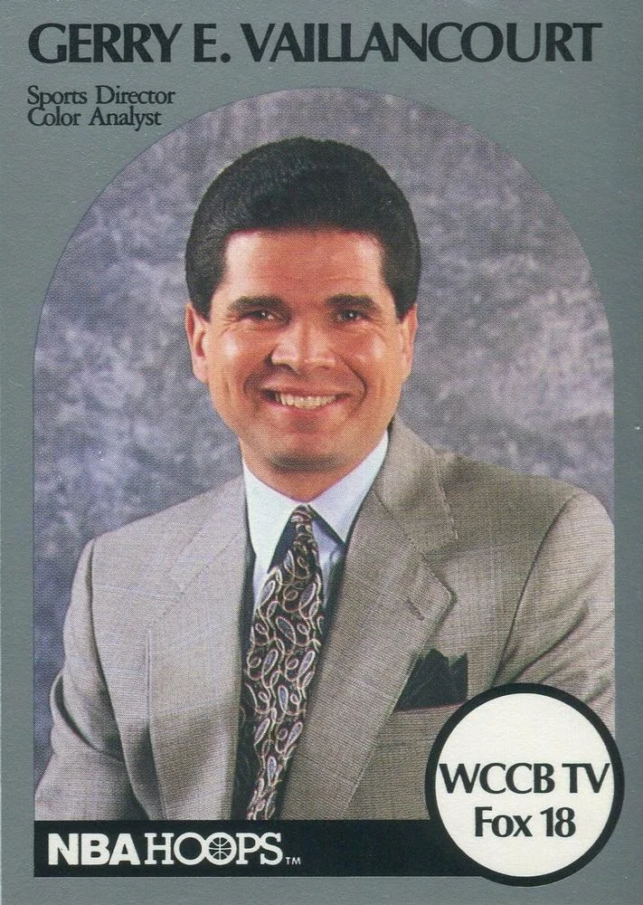 1990-91 Hoops Gerry E. Vaillancourt Sports Director / Color Analyst [Announcers] Announcers #NNO card image