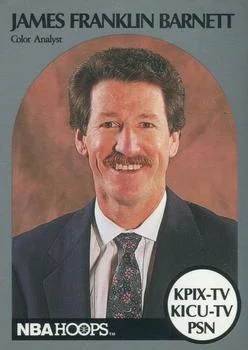 1990-91 Hoops James Franklin Barnett Color Analyst [Announcers] Announcers #NNO card image