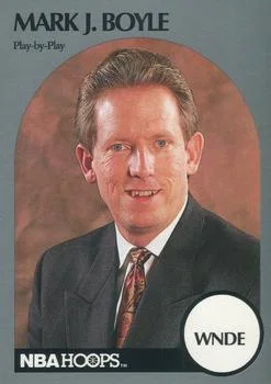 1990-91 Hoops Mark J. Boyle Play-by-Play [Announcers] Announcers #NNO card image